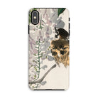 Sparrow on a Branch Kōno Bairei Meiji Bird Iphone Case, Xs Max / Matte, Phone Case Watercolor Style Painting Bird Perched Branch Flowers