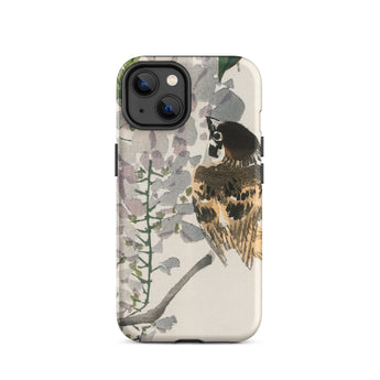 Sparrow on a Branch - Kono Bairei Meiji Bird Phone Case Bird-themed Phone Case Bairei Meiji Era, Meiji-era Japan, Era Bird Iphone Toby Leon