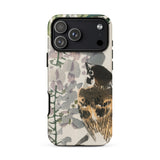Sparrow on a Branch - Kono Bairei Meiji Bird Phone Case Iphone 12 Pro Max Case Bird Design Black Bairei Meiji Era, Meiji-era Japan, Era