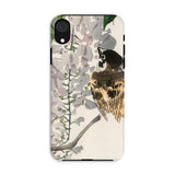 Sparrow on a Branch - Kono Bairei Meiji Bird Phone Case Phone Case Watercolor-style Painting Bird Floral Elements Bairei Meiji Era,