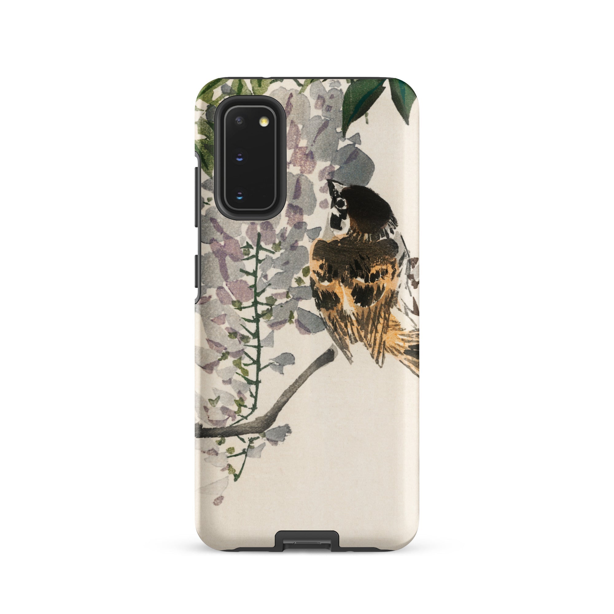 Sparrow on a Branch Kōno Bairei Meiji Bird Samsung Case, Galaxy S20 / Matte, Phone Case Bird Floral Design