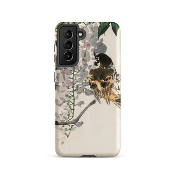 Sparrow on a Branch - Kōno Bairei Meiji Bird Samsung Case, Galaxy S21 / Matte, Smartphone Nature-themed Protective Case