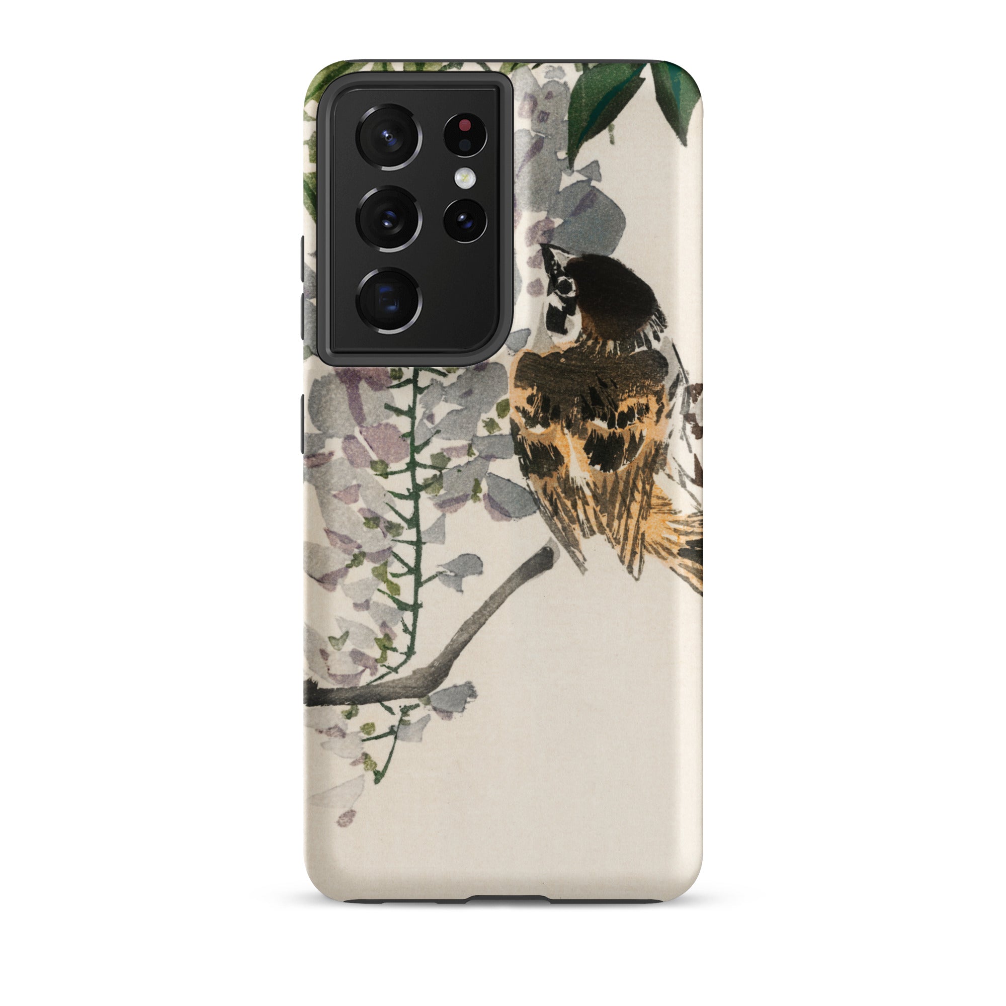Sparrow on a Branch Kōno Bairei Meiji Bird Samsung Case, Galaxy S21 Ultra / Matte, Phone Case Bird Branch Flowers
