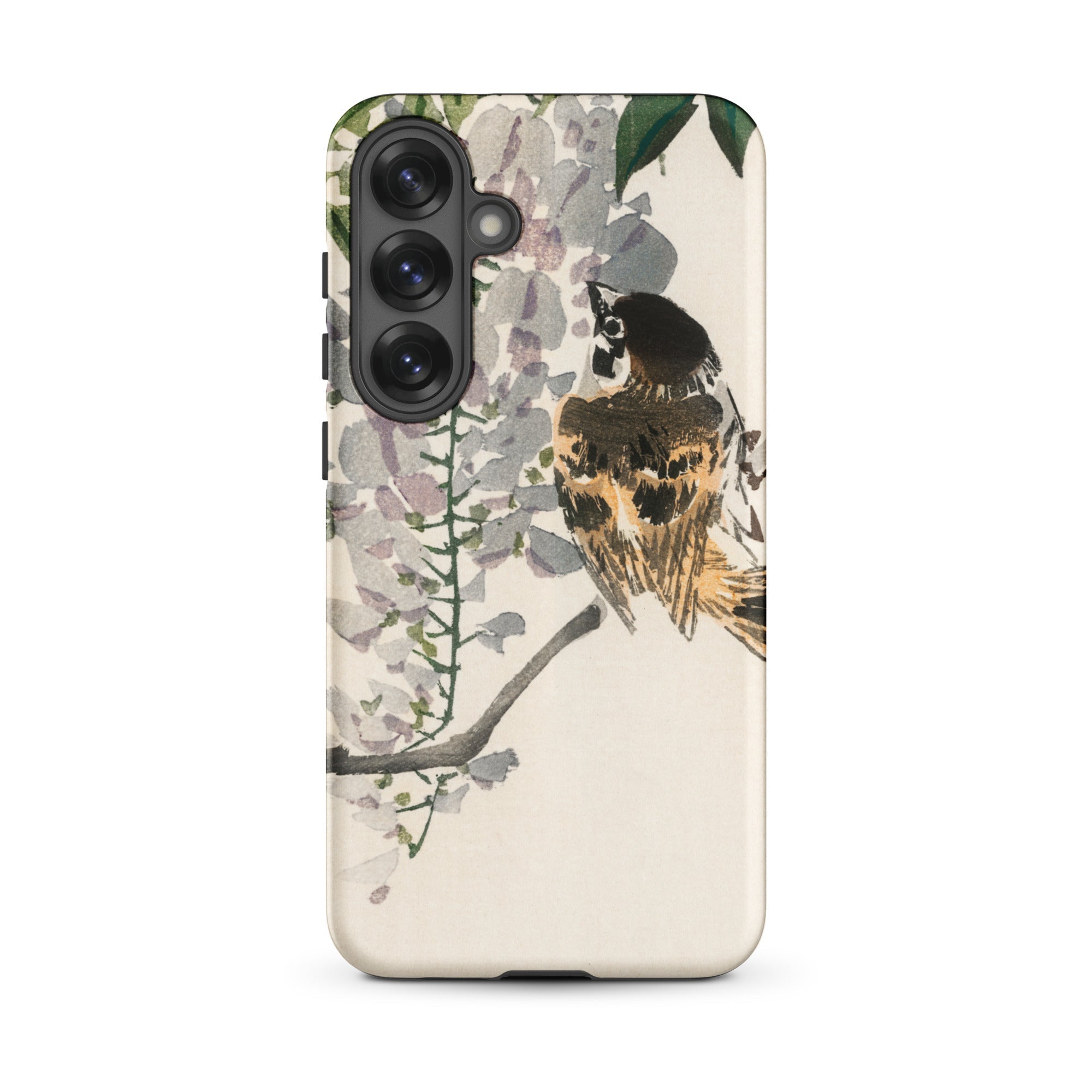 Sparrow on a Branch Kōno Bairei Meiji Bird Samsung Case, Galaxy S25 Plus / Matte, Smartphone Case Painted Bird Branch Flowers