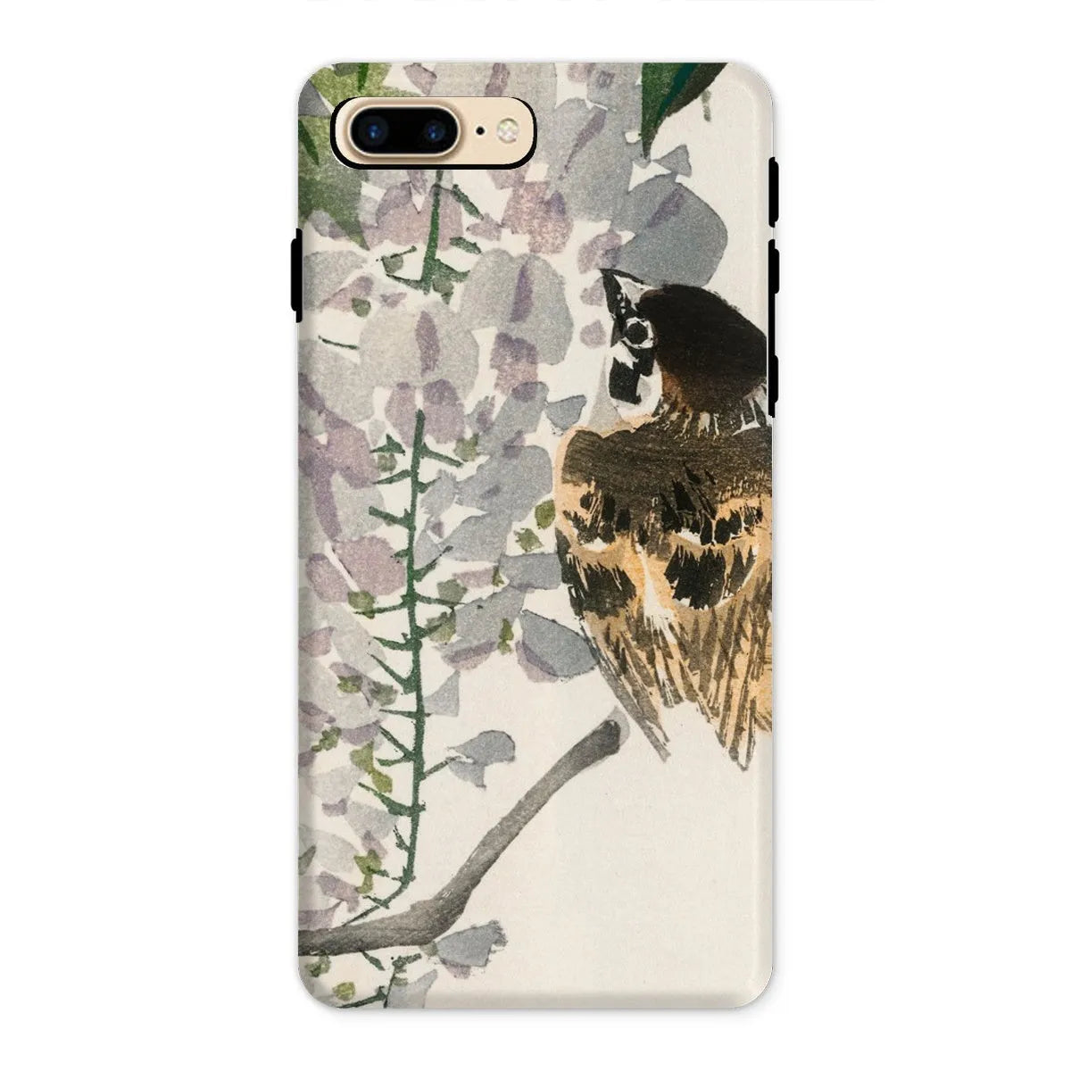 Sparrow On a Branch - Meiji Bird Phone Case - Kōno Bairei - Iphone 8 Plus / Matte - Mobile Phone Cases - Aesthetic Art