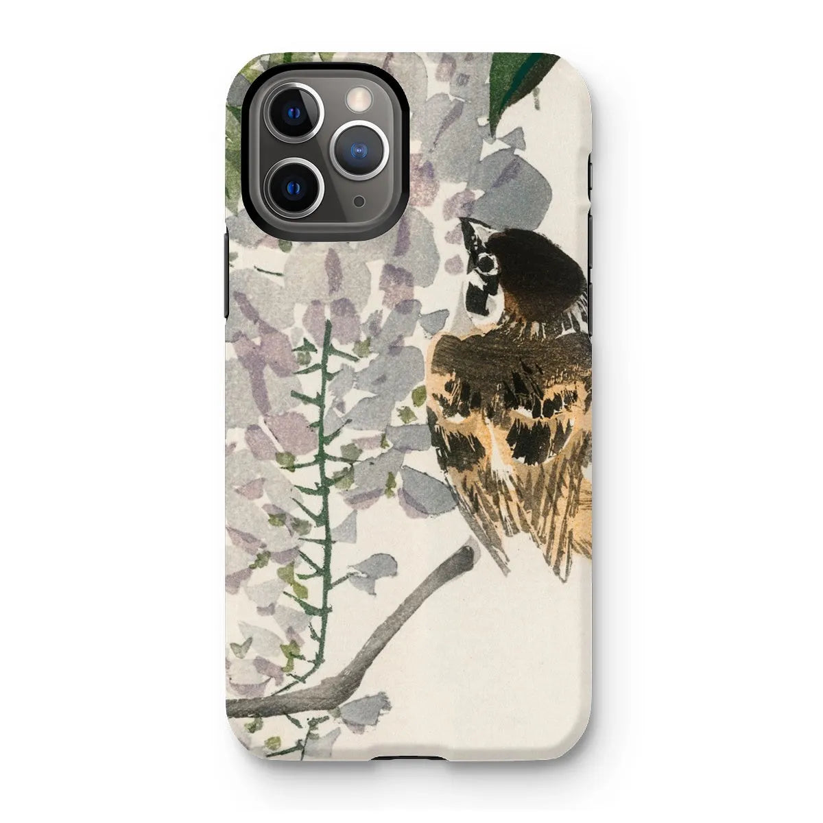 Sparrow On a Branch - Meiji Bird Phone Case - Kōno Bairei - Iphone 11 Pro / Matte - Mobile Phone Cases - Aesthetic Art