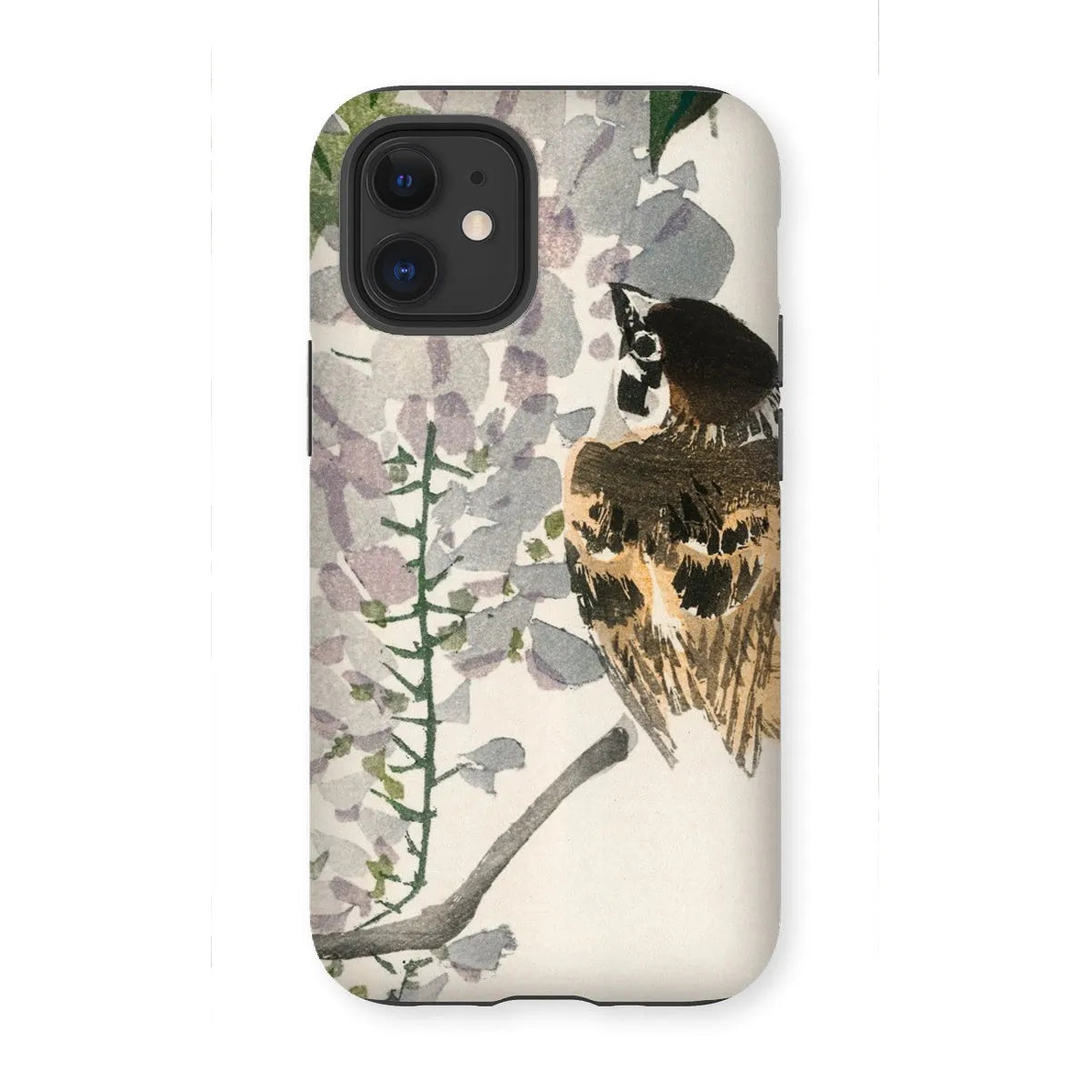 Sparrow On a Branch - Meiji Bird Phone Case - Kōno Bairei - Iphone 12 Mini / Matte - Mobile Phone Cases - Aesthetic Art