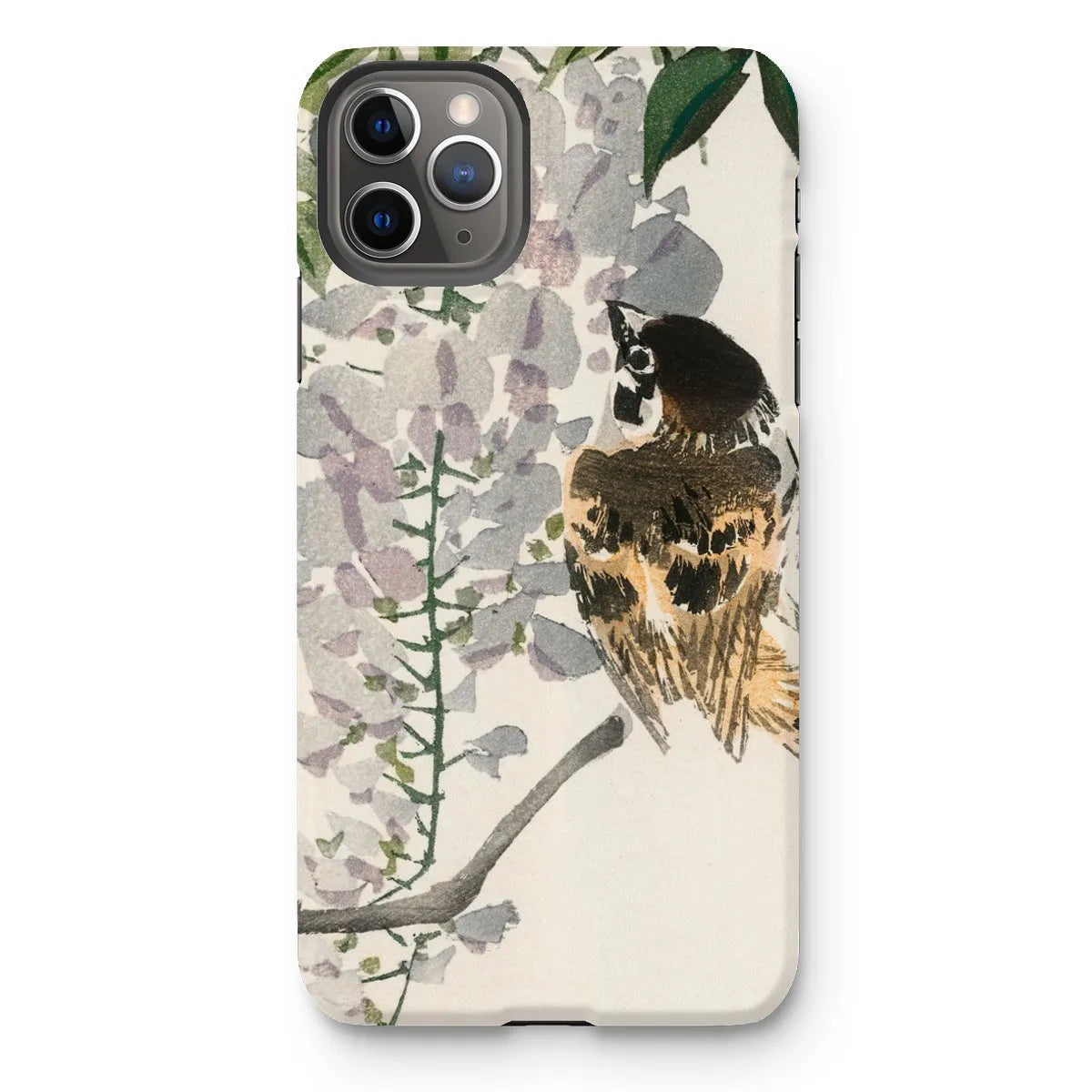 Sparrow On a Branch - Meiji Bird Phone Case - Kōno Bairei - Iphone 11 Pro Max / Matte - Mobile Phone Cases