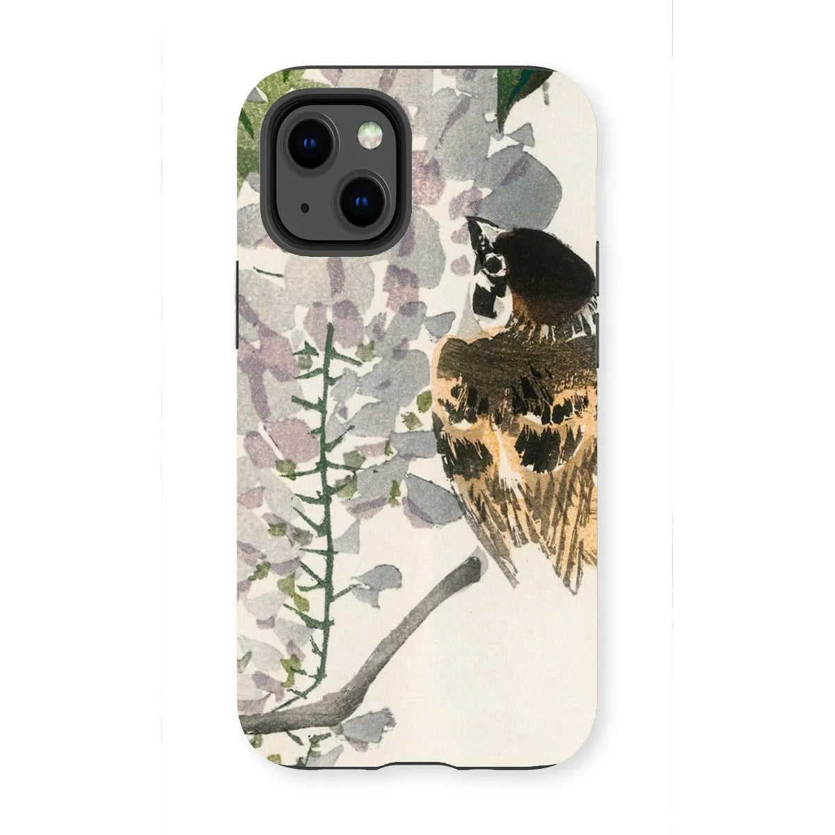 Sparrow On a Branch - Meiji Bird Phone Case - Kōno Bairei - Iphone 13 Mini / Matte - Mobile Phone Cases - Aesthetic Art