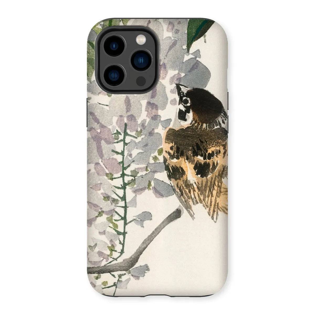 Sparrow On a Branch - Meiji Bird Phone Case - Kōno Bairei - Iphone 14 Pro Max / Matte - Mobile Phone Cases