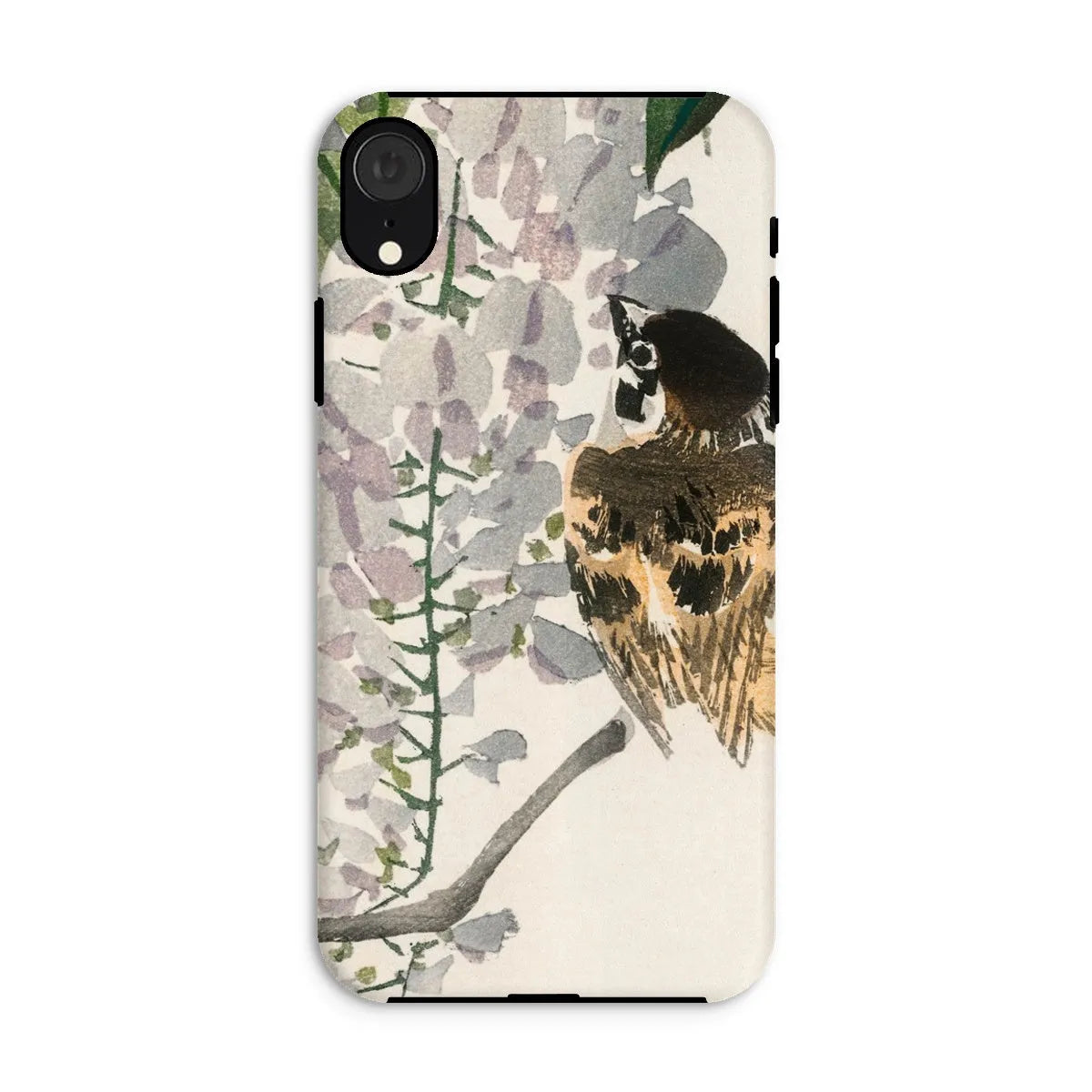 Sparrow On a Branch - Meiji Bird Phone Case - Kōno Bairei - Iphone Xr / Matte - Mobile Phone Cases - Aesthetic Art