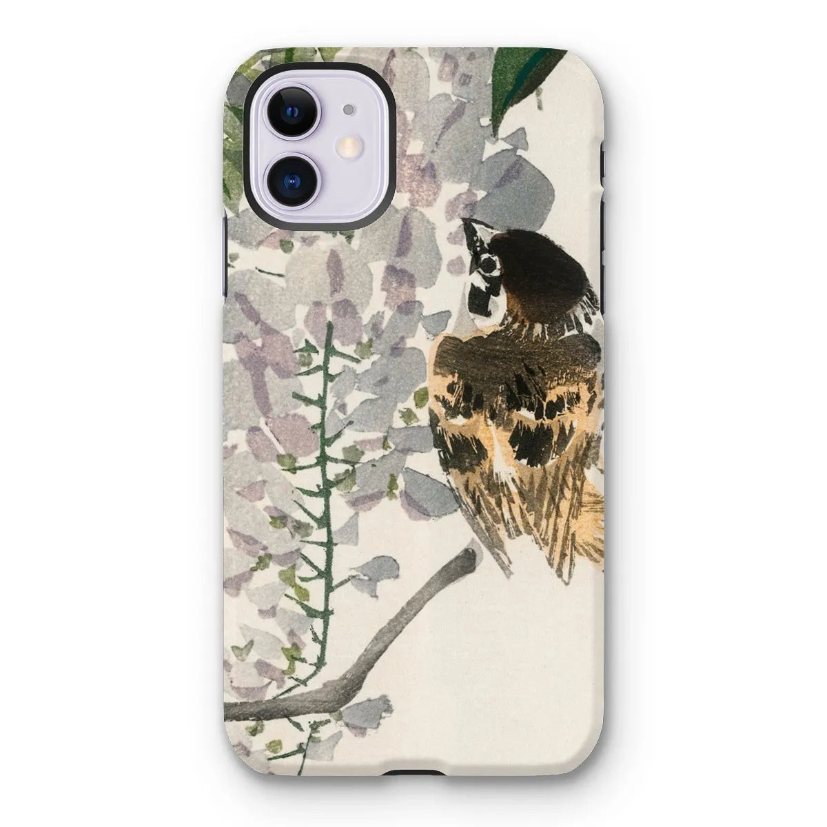 Sparrow On a Branch - Meiji Bird Phone Case - Kōno Bairei - Iphone 11 / Matte - Mobile Phone Cases - Aesthetic Art
