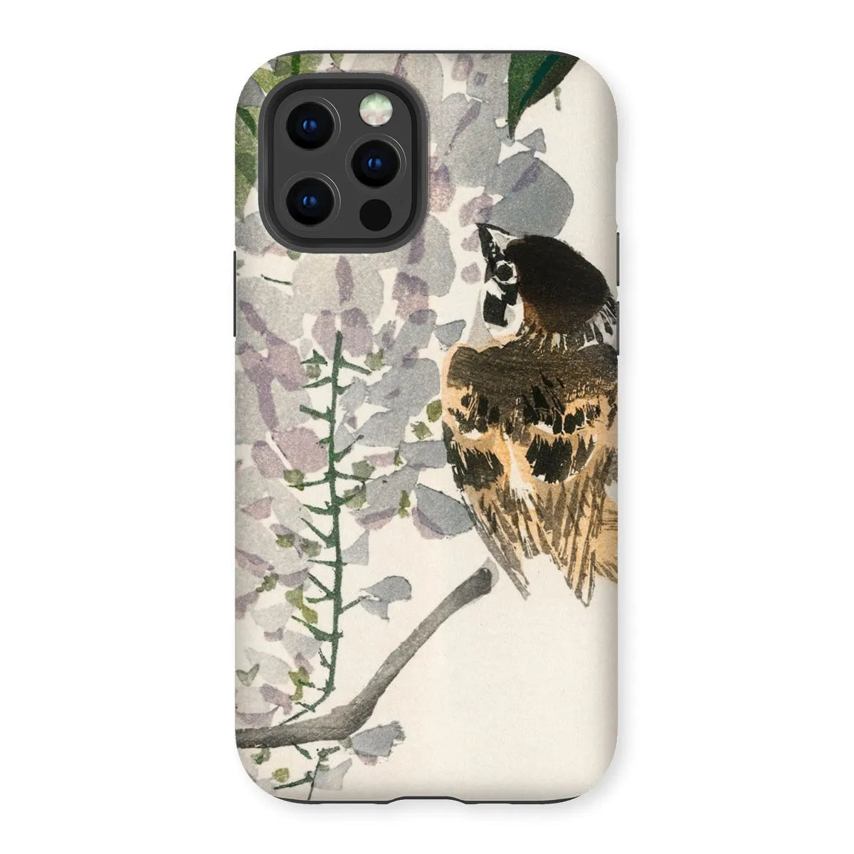 Sparrow On a Branch - Meiji Bird Phone Case - Kōno Bairei - Iphone 12 Pro / Matte - Mobile Phone Cases - Aesthetic Art