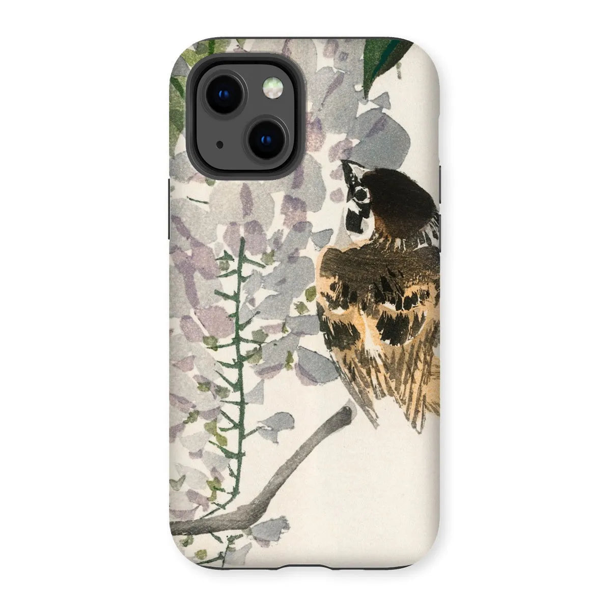 Sparrow On a Branch - Meiji Bird Phone Case - Kōno Bairei - Iphone 13 / Matte - Mobile Phone Cases - Aesthetic Art
