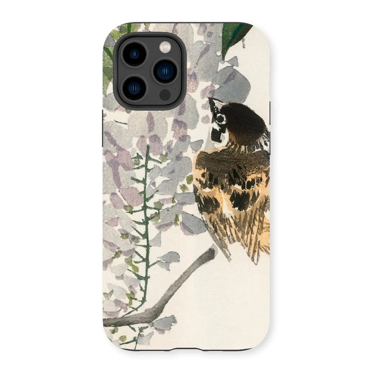 Sparrow On a Branch - Meiji Bird Phone Case - Kōno Bairei - Iphone 14 Pro / Matte - Mobile Phone Cases - Aesthetic Art