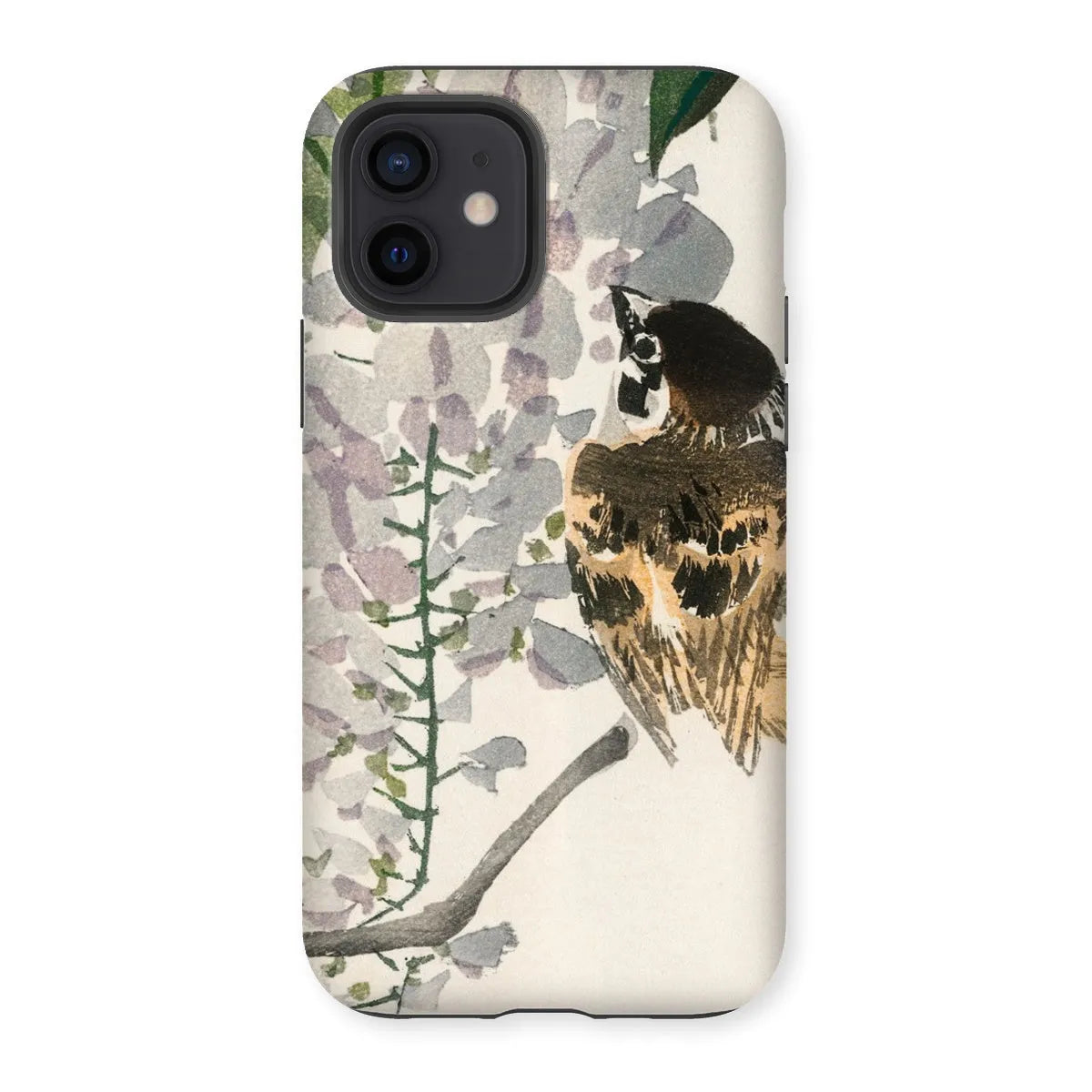 Sparrow On a Branch - Meiji Bird Phone Case - Kōno Bairei - Iphone 12 / Matte - Mobile Phone Cases - Aesthetic Art