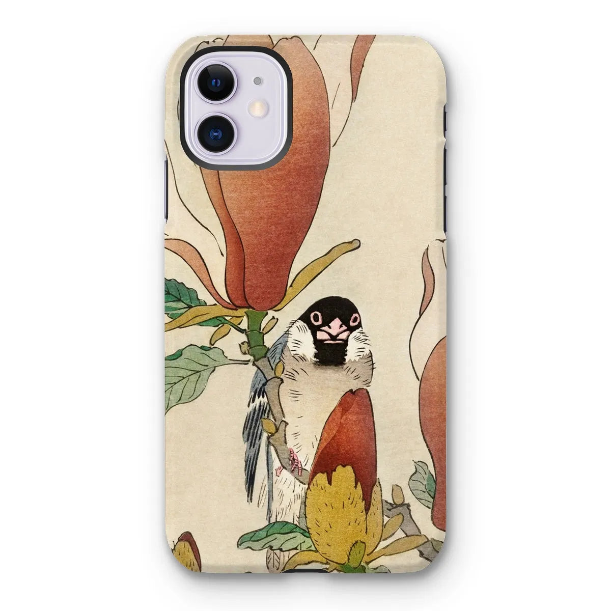 Sparrow On Magnolia - Kachō-e Art Phone Case - Ohara Koson - Iphone 11 / Matte - Mobile Phone Cases - Aesthetic Art