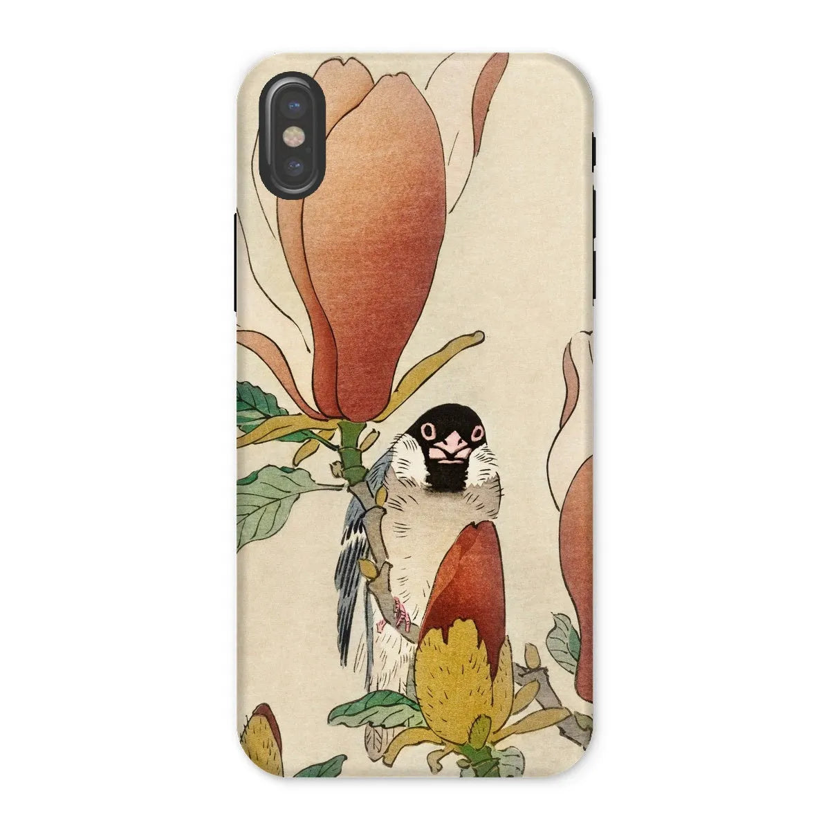 Sparrow On Magnolia - Kachō-e Art Phone Case - Ohara Koson - Iphone x / Matte - Mobile Phone Cases - Aesthetic Art