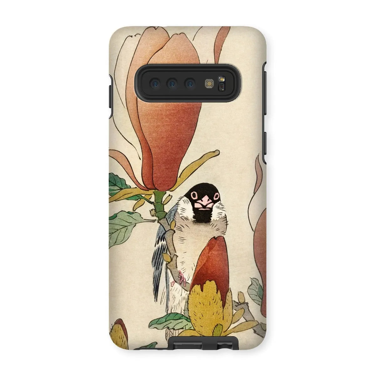 Sparrow On Magnolia - Kachō-e Art Phone Case - Ohara Koson - Samsung Galaxy S10 / Matte - Mobile Phone Cases