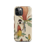 Sparrow on Magnolia - Ohara Koson Kachō-e Iphone Case, 12 Pro / Matte, Bird Flower Patterned Phone Case
