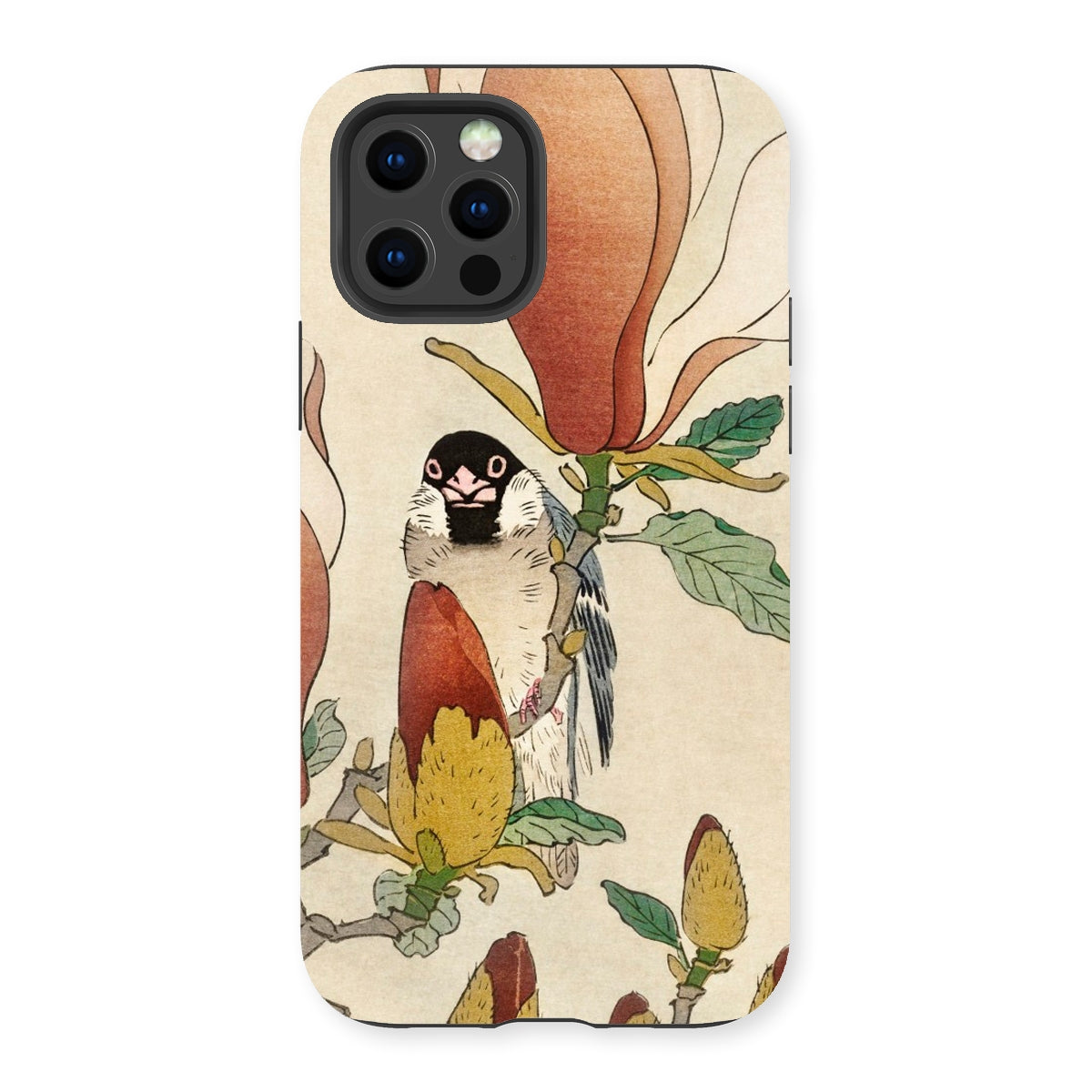 Sparrow on Magnolia - Ohara Koson Kachō-e Iphone Case - 13 Pro / Matte