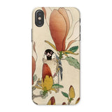Sparrow on Magnolia - Ohara Koson Kachō-e Phone Case Iphone x / Matte Bird Flower, Koson’s Mesmerizing, Artistry Mobile Cases