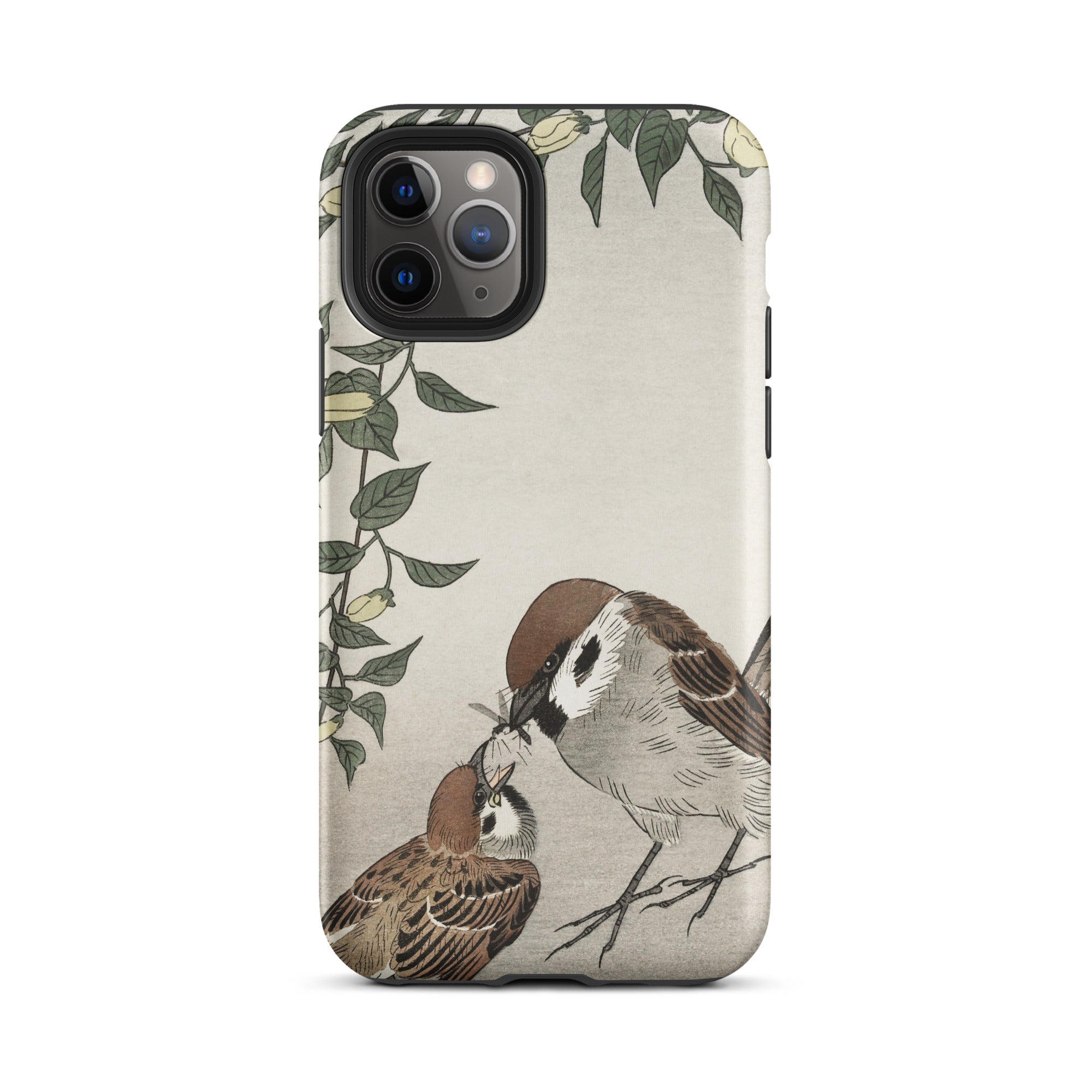 Sparrows Feeding Ohara Koson Japanese Bird Iphone Case, 11 Pro / Matte, Bird Themed Smartphone Case