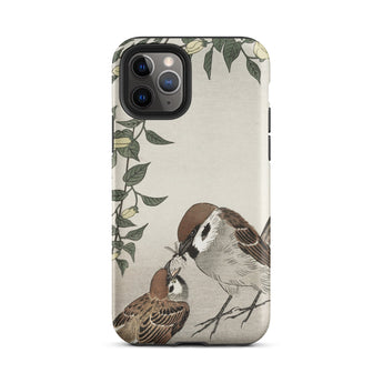Sparrows Feeding - Ohara Koson Japanese Bird Iphone Case, 11 Pro / Matte, Bird-themed Smartphone Case