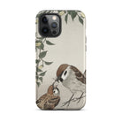 Sparrows Feeding Ohara Koson Japanese Bird Iphone Case, 12 Pro Max / Matte, Bird Themed Phone Case