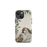 Sparrows Feeding - Ohara Koson Japanese Bird Iphone Case, 13 Mini / Matte, Bird-themed Iphone Case