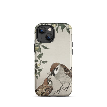 Sparrows Feeding - Ohara Koson Japanese Bird Iphone Case, 13 Mini / Matte, Bird-themed Iphone Case