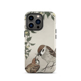 Sparrows Feeding - Ohara Koson Japanese Bird Iphone Case, 13 Pro / Matte, Bird-themed Phone Case