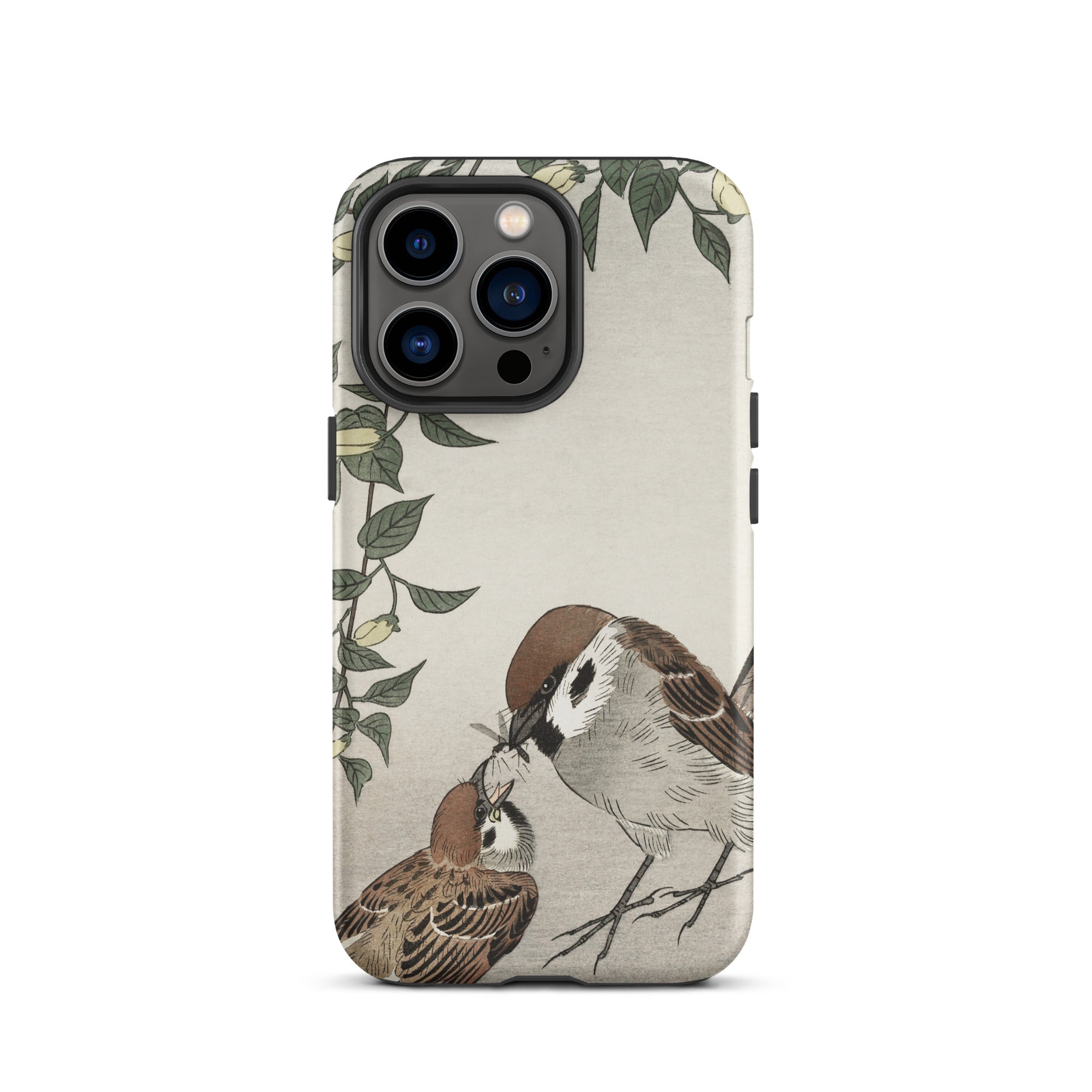Sparrows Feeding Ohara Koson Japanese Bird Iphone Case, 13 Pro / Matte, Bird Themed Phone Case
