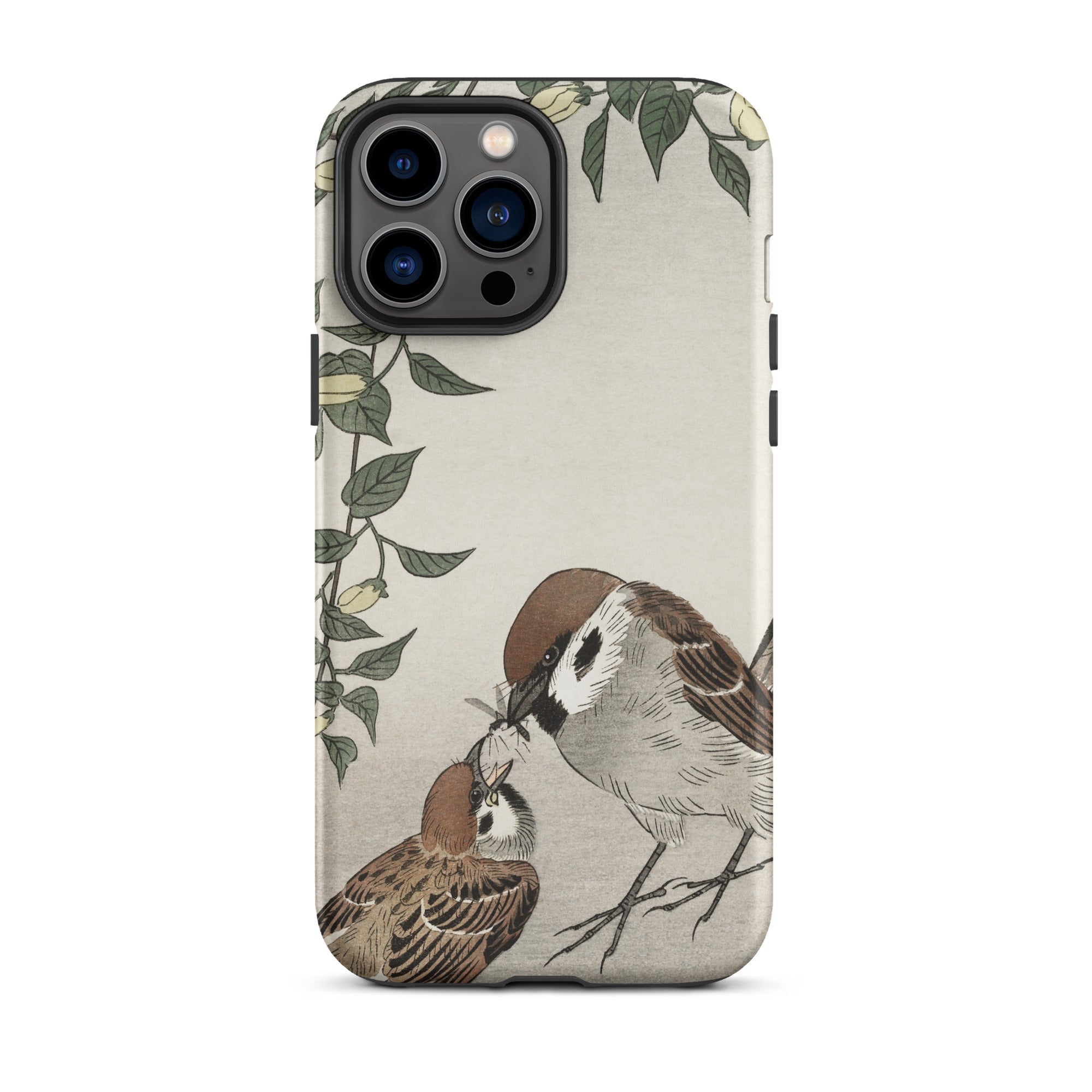 Sparrows Feeding Ohara Koson Japanese Bird Iphone Case, 13 Pro Max / Matte, Bird Themed Iphone Case