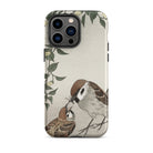 Sparrows Feeding Ohara Koson Japanese Bird Iphone Case, 14 Pro Max / Matte, Bird Themed Iphone Case