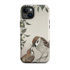 Sparrows Feeding Ohara Koson Japanese Bird Iphone Case, 15 Plus / Matte, Bird Themed Phone Case