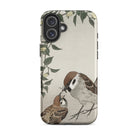 Sparrows Feeding Ohara Koson Japanese Bird Iphone Case, 16 Plus / Matte, Bird Themed Phone Case