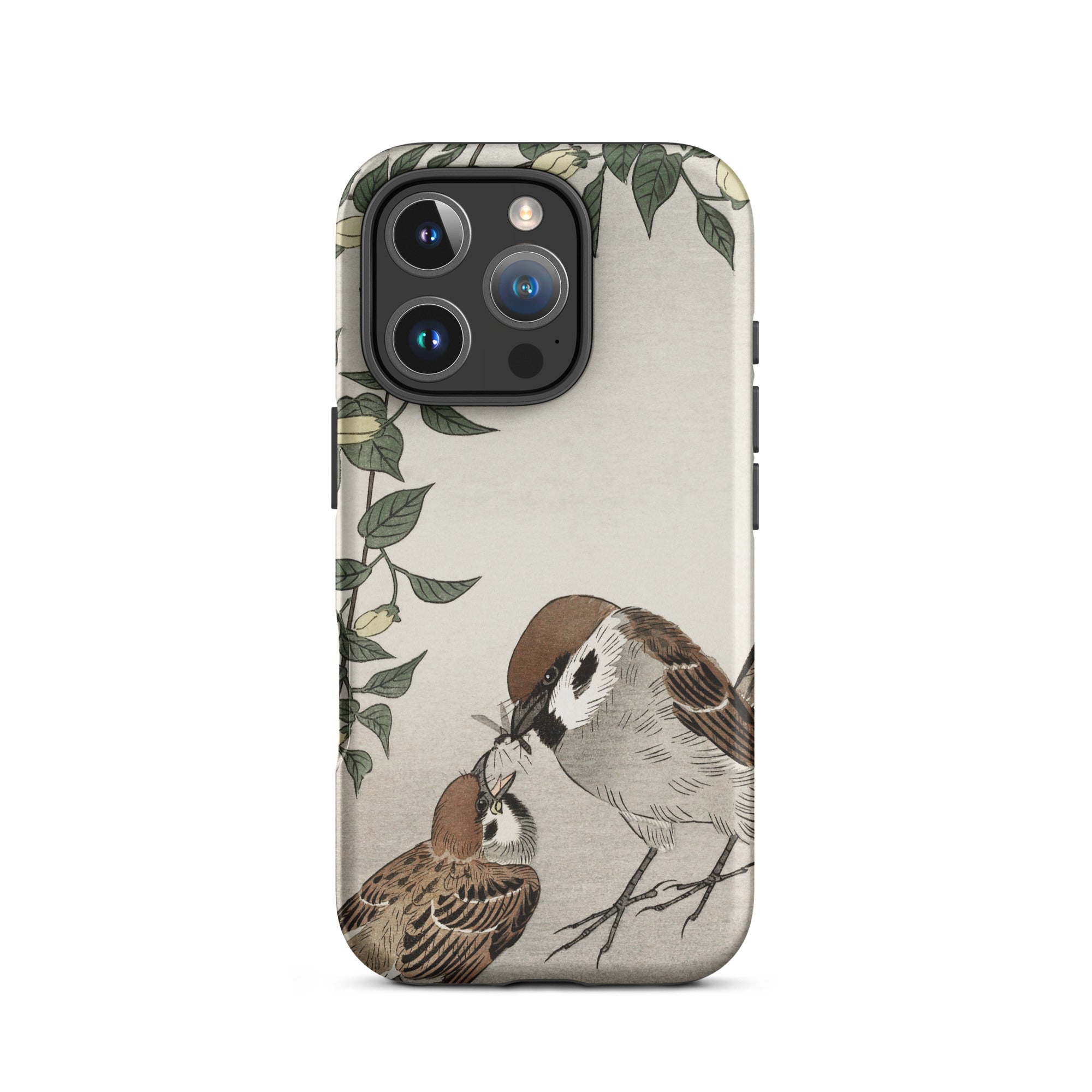 Sparrows Feeding Ohara Koson Japanese Bird Iphone Case, 16 Pro / Matte, Bird Themed Phone Case