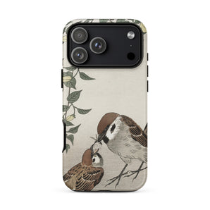 Sparrows Feeding - Ohara Koson Japanese Bird Iphone Case, 17 Pro Max / Matte, Mobile Phone Cases, Toby Leon