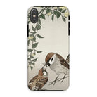 Sparrows Feeding - Ohara Koson Japanese Bird Iphone Case Xs / Matte Mobile Phone Cases