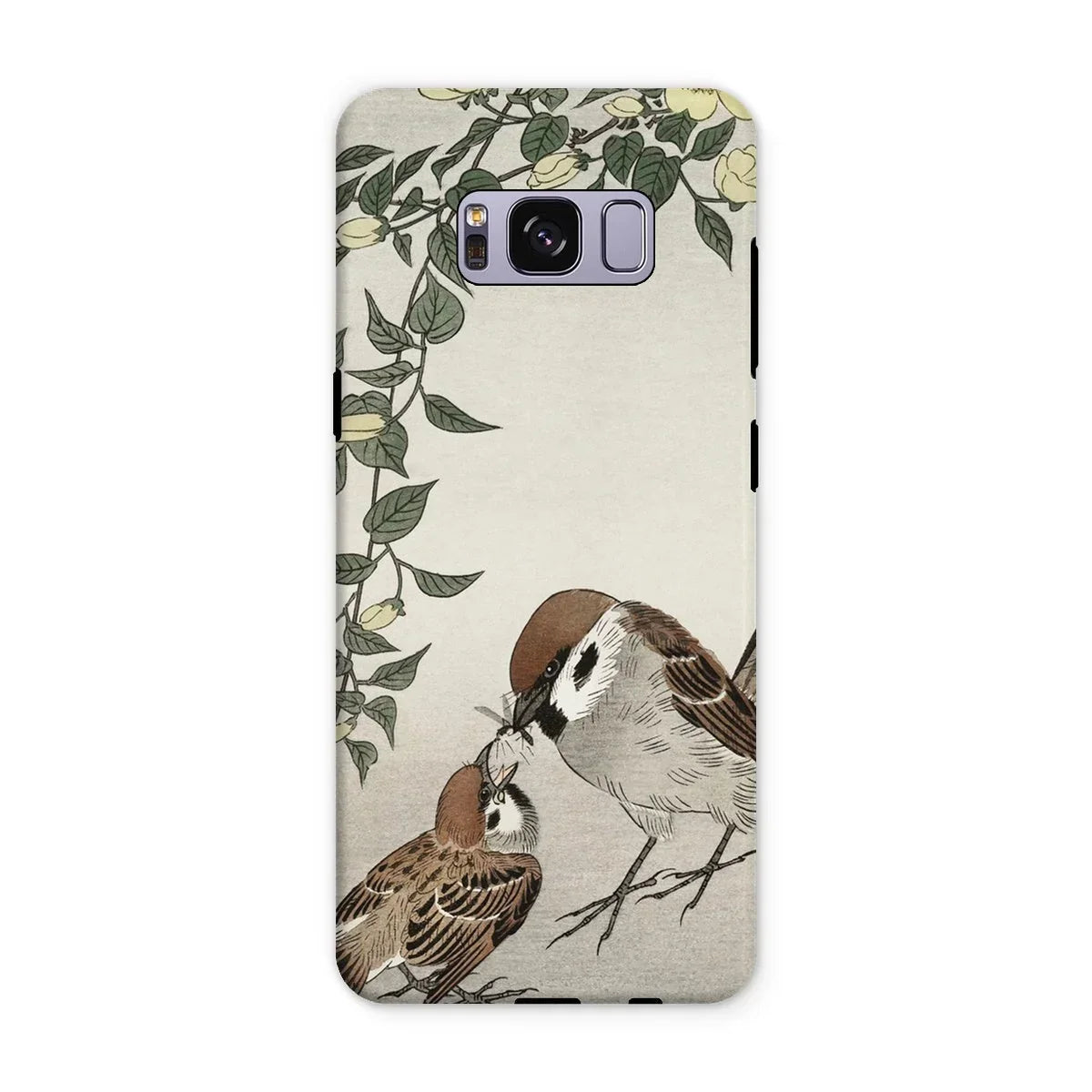 Sparrows Feeding - Ohara Koson Japanese Bird Iphone Case