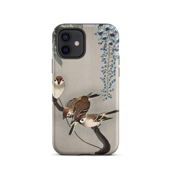 Sparrows and Wisteria - Ohara Koson Shin-hanga Iphone Case, 12 / Matte, Bird-themed Phone Case