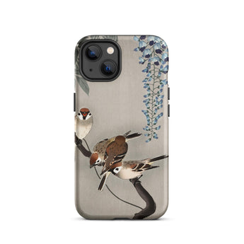 Sparrows and Wisteria - Ohara Koson Shin-hanga Iphone Case, 13 / Matte, Bird-themed Phone Case