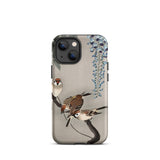 Sparrows and Wisteria - Ohara Koson Shin-hanga Iphone Case, 13 Mini / Matte, Bird-themed Phone Case