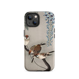 Sparrows and Wisteria - Ohara Koson Shin-hanga Iphone Case, 14 / Matte, Bird-themed Phone Case