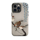Sparrows and Wisteria Ohara Koson Shin Hanga Iphone Case, 14 Pro Max / Matte, Phone Case Bird Flower Design