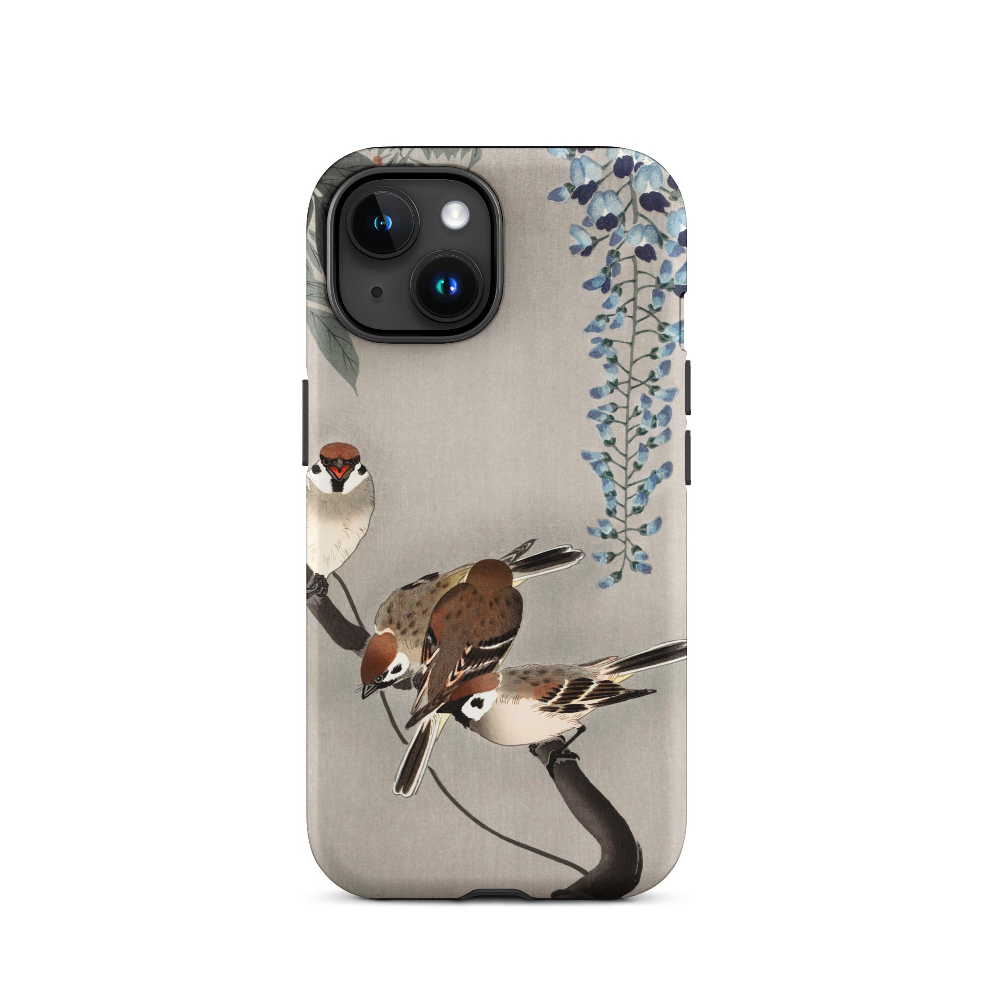 Sparrows and Wisteria Ohara Koson Shin Hanga Iphone Case, 15 / Matte, Bird Themed Phone Case