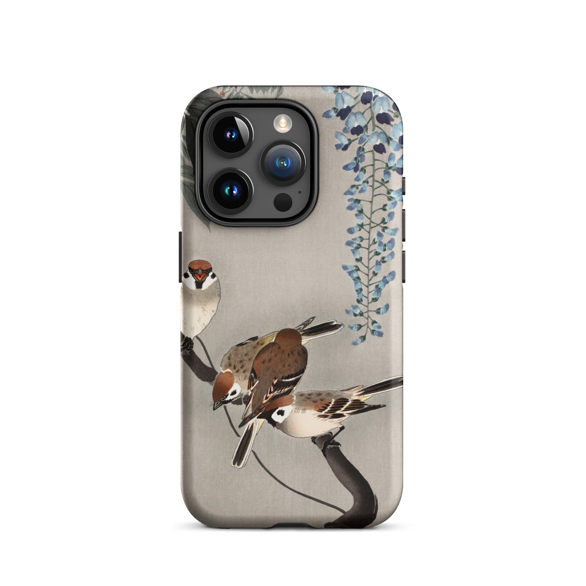 Sparrows and Wisteria Ohara Koson Shin Hanga Iphone Case, 15 Pro / Matte, Bird Themed Smartphone Case