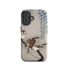 Sparrows and Wisteria Ohara Koson Shin Hanga Iphone Case, 16 / Matte, Bird Themed Phone Case