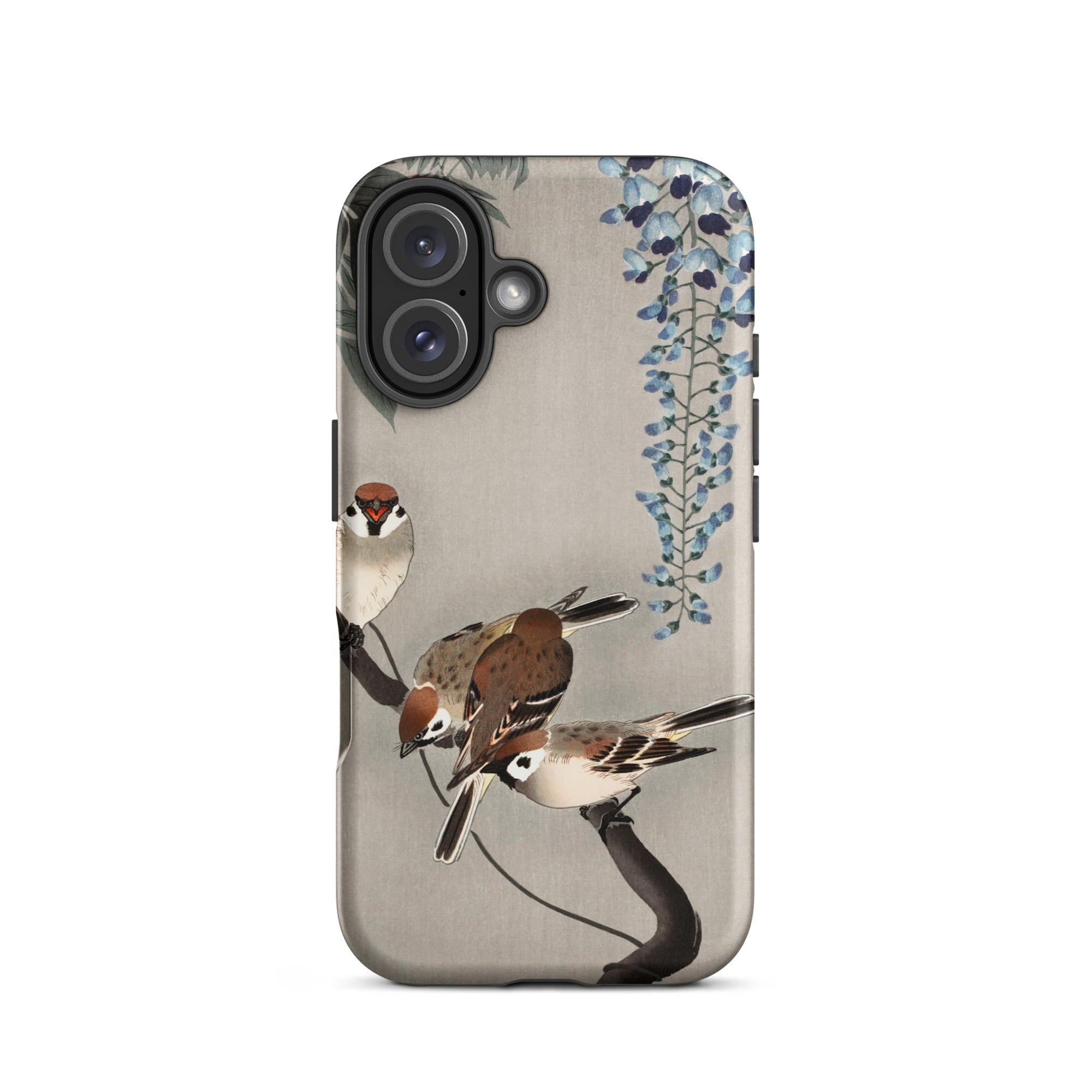 Sparrows and Wisteria Ohara Koson Shin Hanga Iphone Case, 16 / Matte, Bird Themed Phone Case